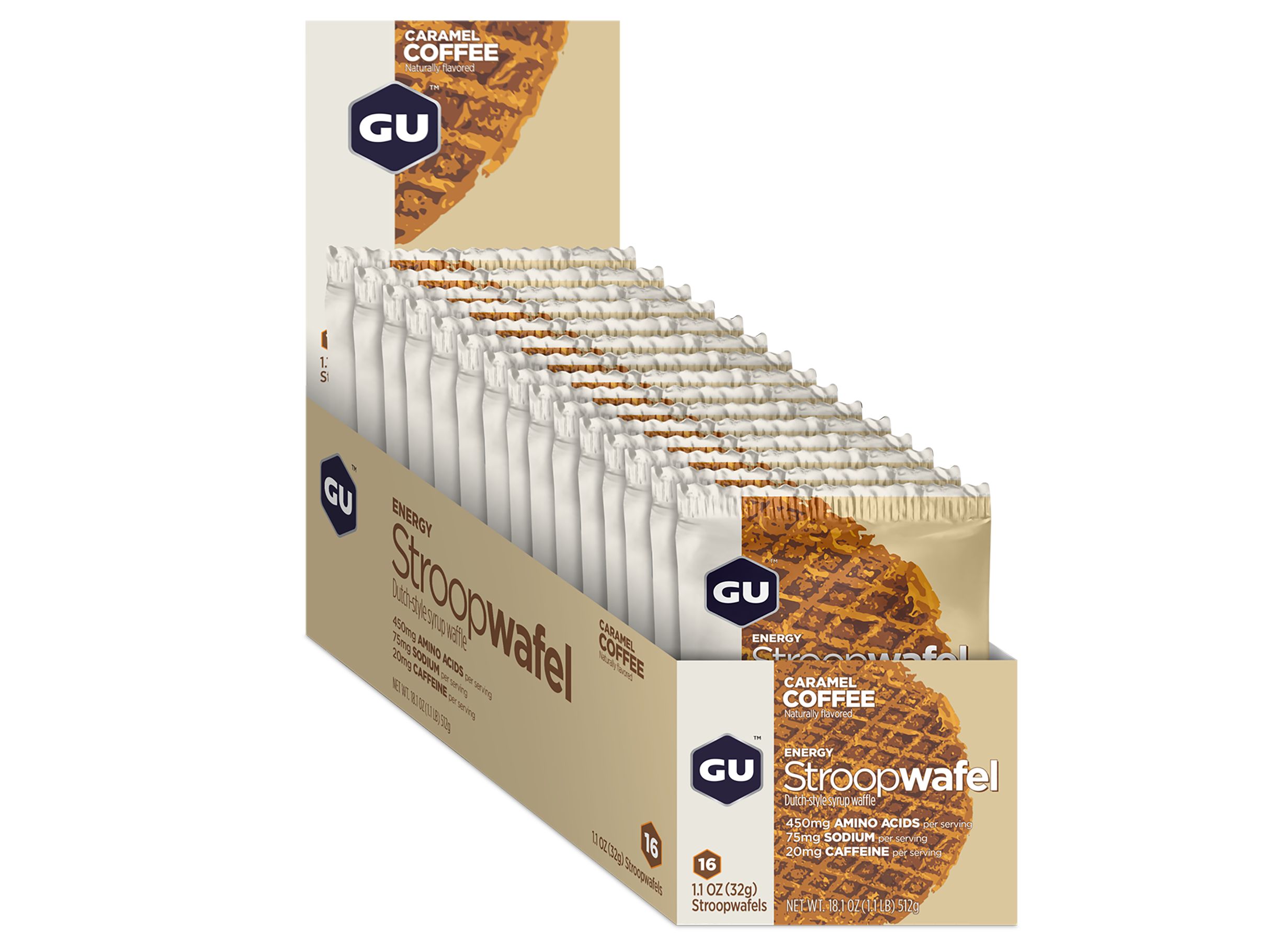 Supplement GU Stroopwafel Caramel Coffee 16 Pack/Box