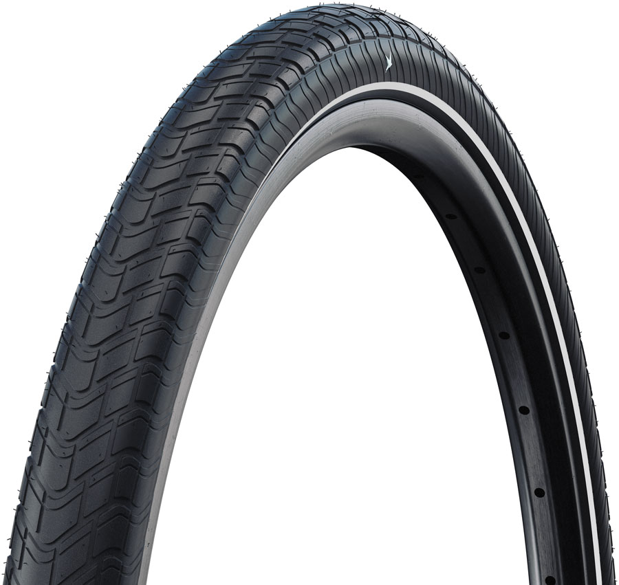 Schwalbe Motion Big Apple Tire - 26 x 2.35 Clincher Wire BLK/Reflex Standard RaceGuard Addix Green E-25