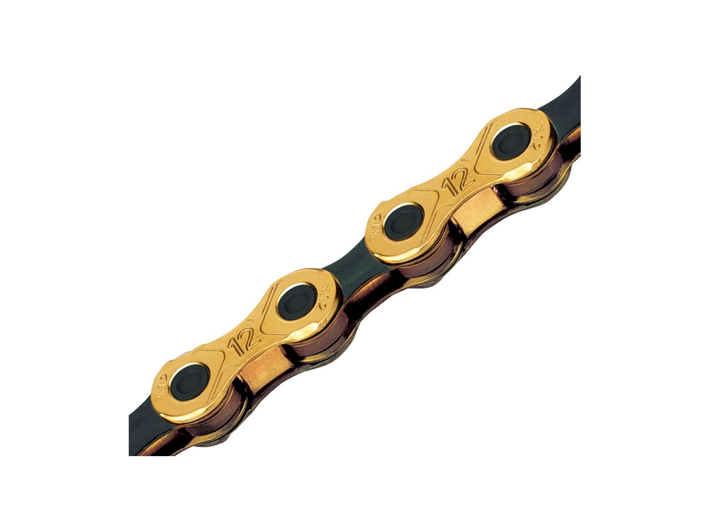 KMC X12 Chain - 12-Speed 126 Links Gold/Black variant 1