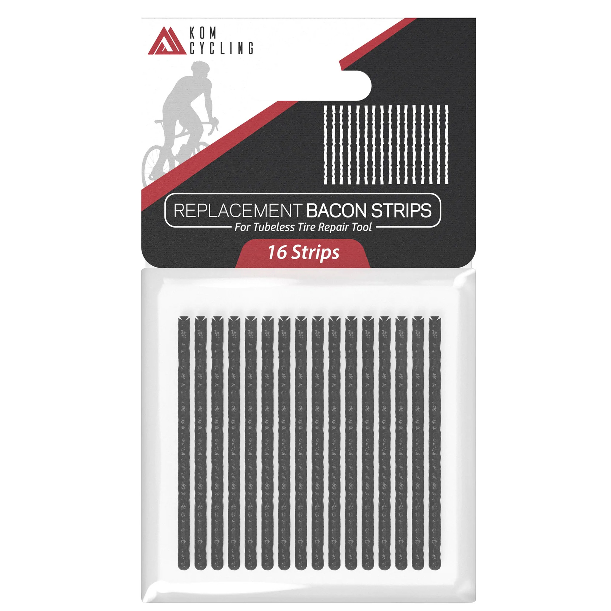 KOM Cycling Tubeless Repair Bacon Strips - 16 Piece