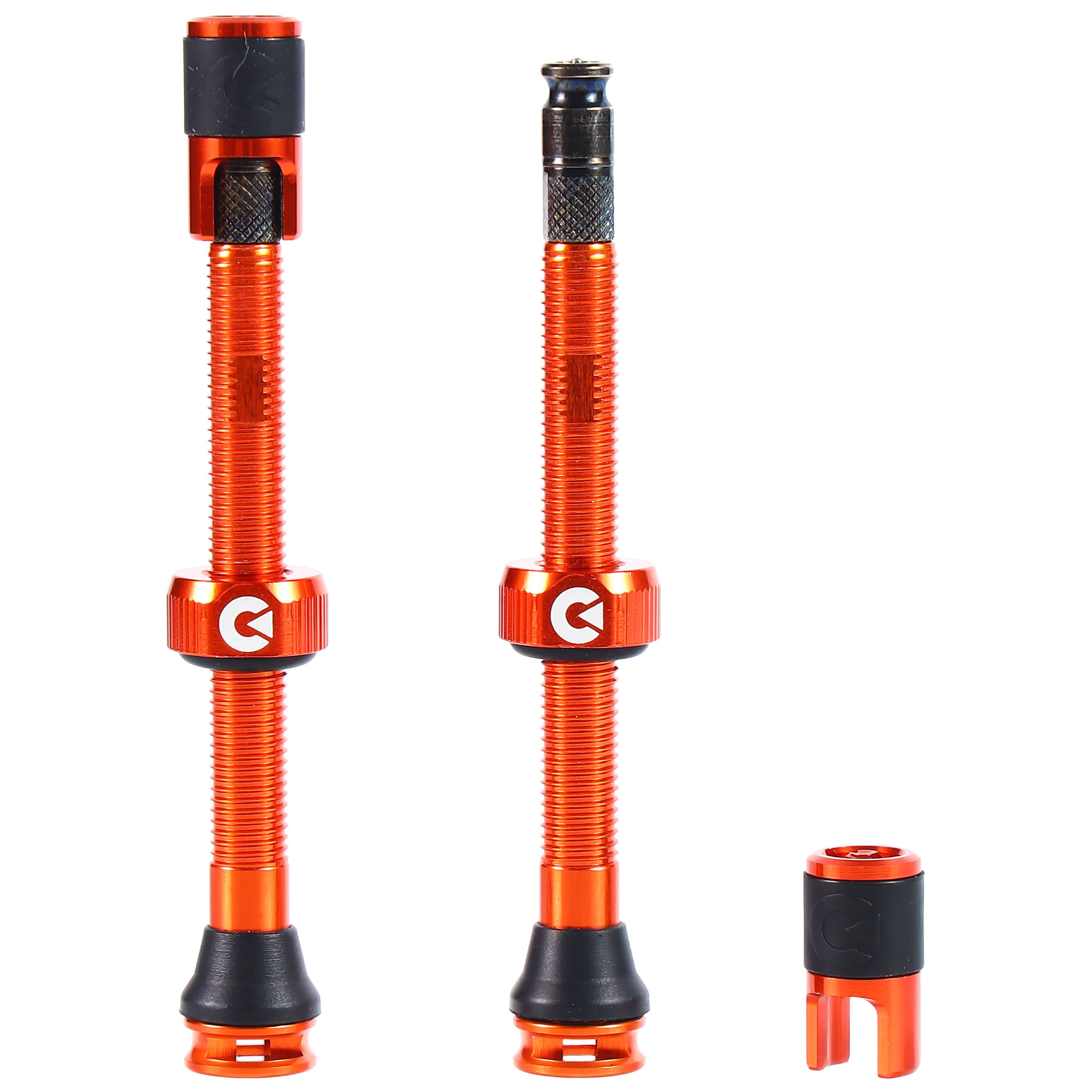 Clik Clik Tubeless Valve Set 60mm Clik Pair Orange