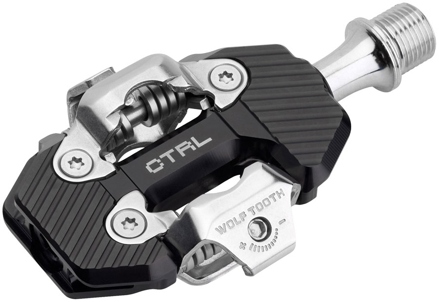 Wolf Tooth CTRL Trail Clipless Pedals - Dual Sided Clipless Alloy 9/16" BLK Pair Shimano SPD