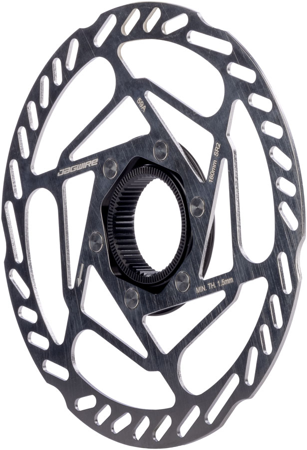 Jagwire Sport SR2 Disc Brake Rotor - 160mm Center Lock Includes Lockring 1.8mm Thickness
