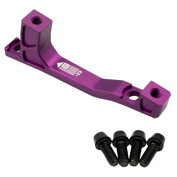 Freedom Coast Post Mount Brake Adapter 200mm+23 Purple