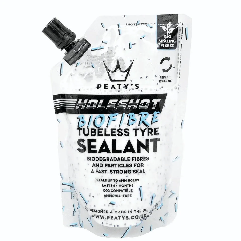 Peaty's Holeshot BioFibre Tubeless Tire Sealant
