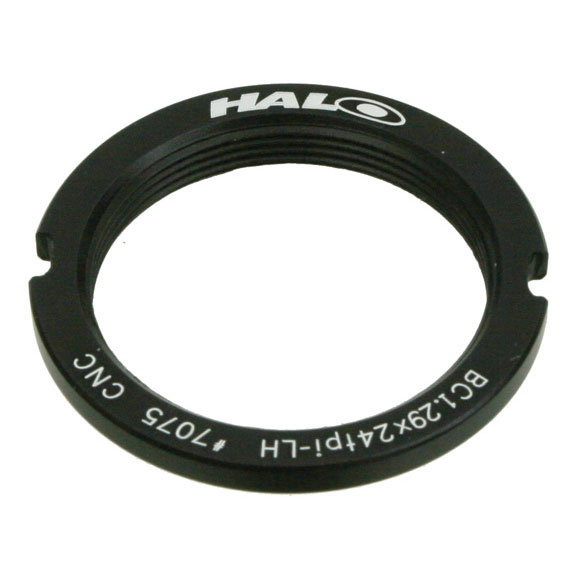 Halo Alloy Track Lockring 1.29" X 24tpi Black
