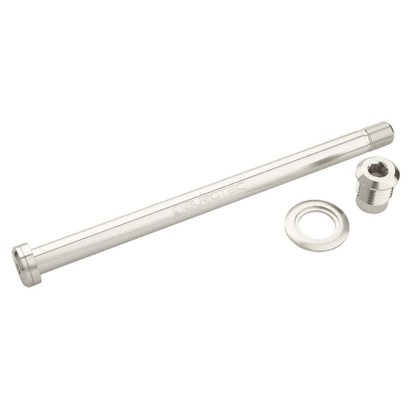 Burgtec Trek 184.5mm Rear Axle Rhodium Silver