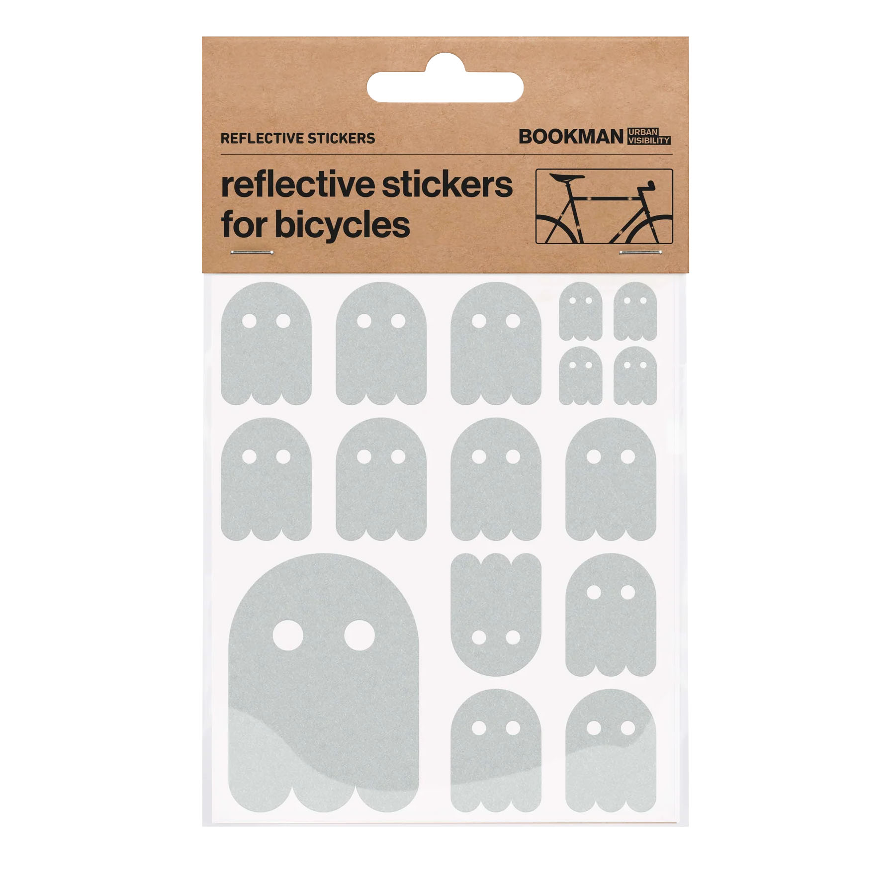 Bookman Visibility Reflective Stickers Ghost White Bookman Visibility Reflective Stickers Ghost White