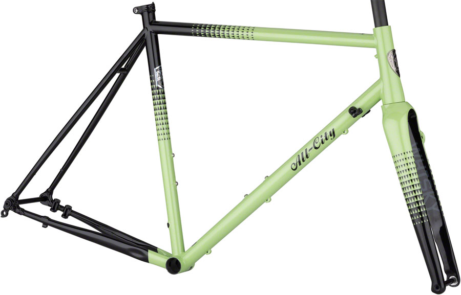 All-City Zig Zag Frameset - 700c, Steel, Honeydew Bling