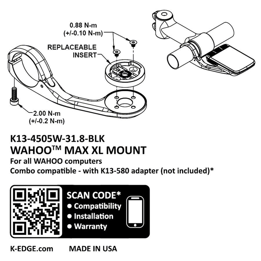 K-EDGE Wahoo Max XL Mount - Image 2