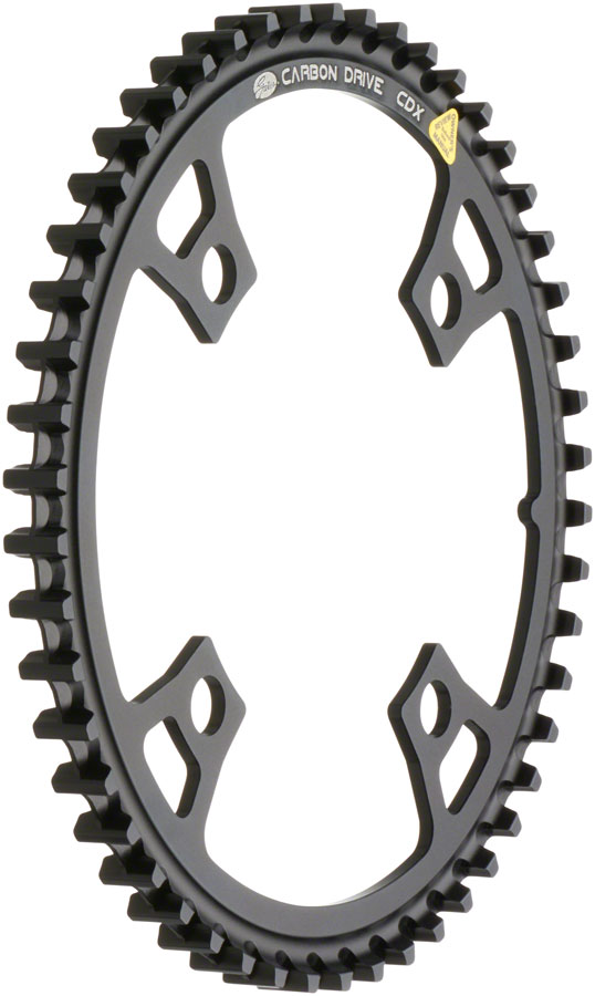 Gates Carbon Drive CDX CenterTrack Front Belt Drive Ring - 55t 4-Bolt 104mm BCD BLK