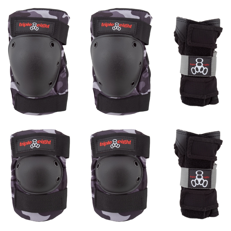 Triple eight Saver Series 3-Pack Pad Set LG Unisex Charcoal Camo