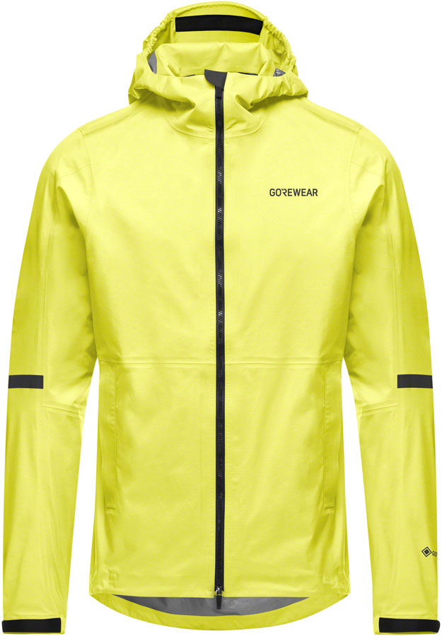 Gorewear Lupra Gore-Tex 2.0 Hooded Jacket - Black/Neon Yellow Men's Medium