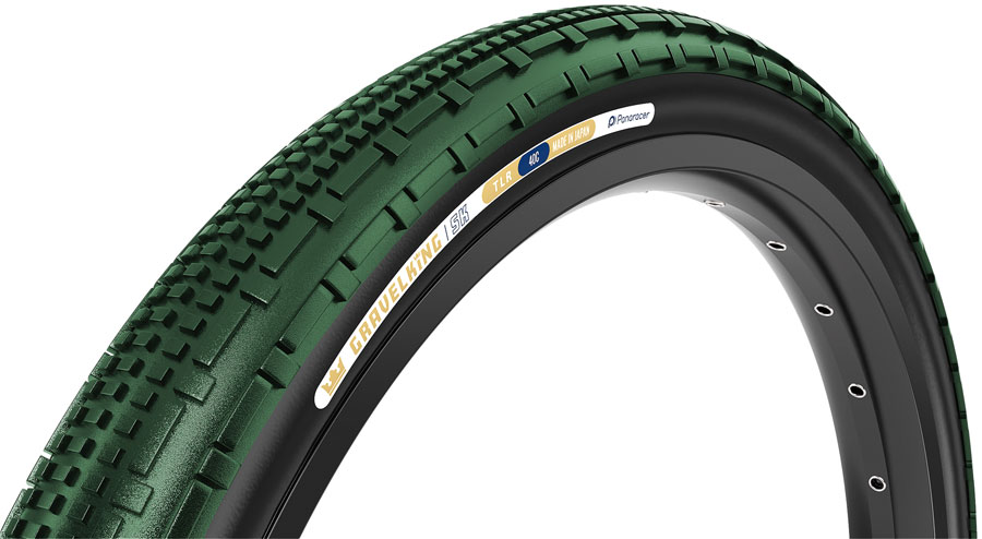 Panaracer GravelKing SK Tire - 700 x 45 Clincher Folding  British Racing Green/BLK