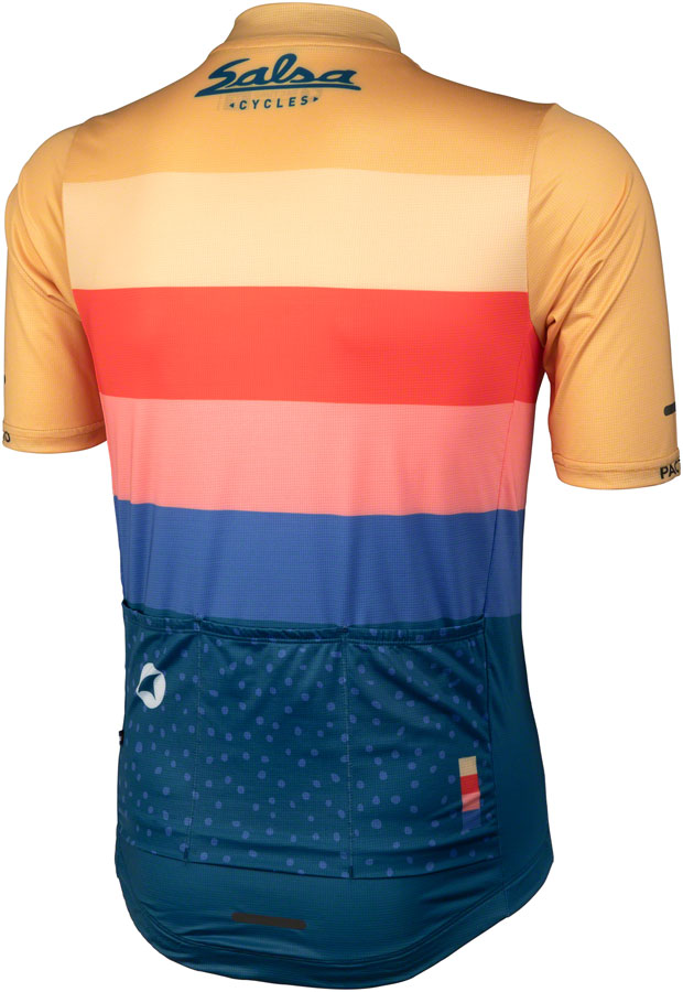 Salsa Team Polytone Men's Jersey - Goldenrod Dark Blue w/ Stripes - Image 2