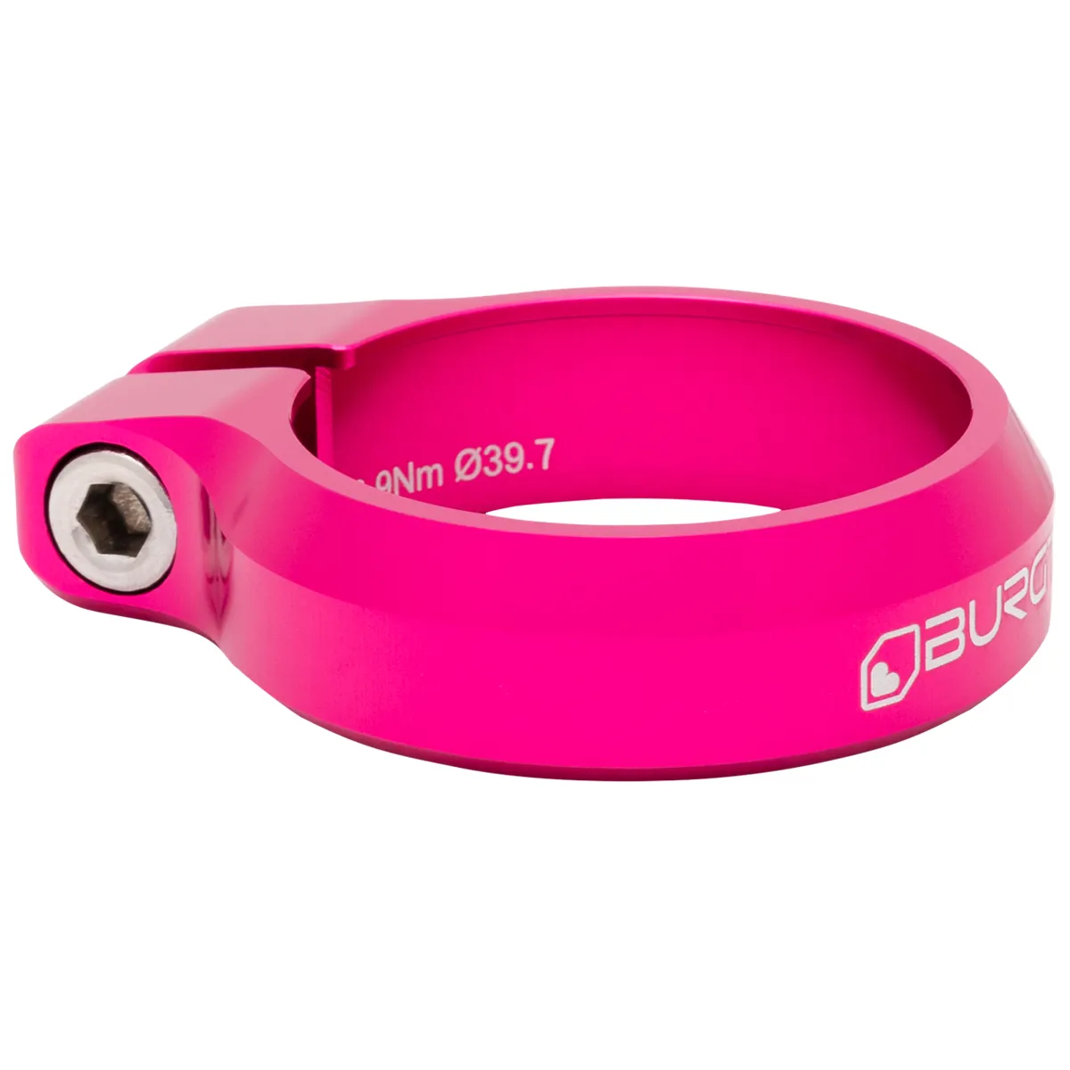 Burgtec Seat Clamp 39.7mm Toxic Barbie Pink Burgtec Seat Clamp 39.7mm Toxic Barbie Pink