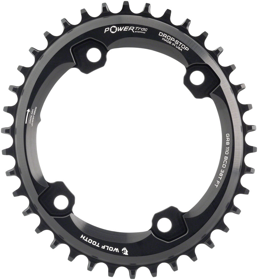 Wolf Tooth Elliptical Shimano GRX 110 Asymmetric BCD Chainring - Image 2