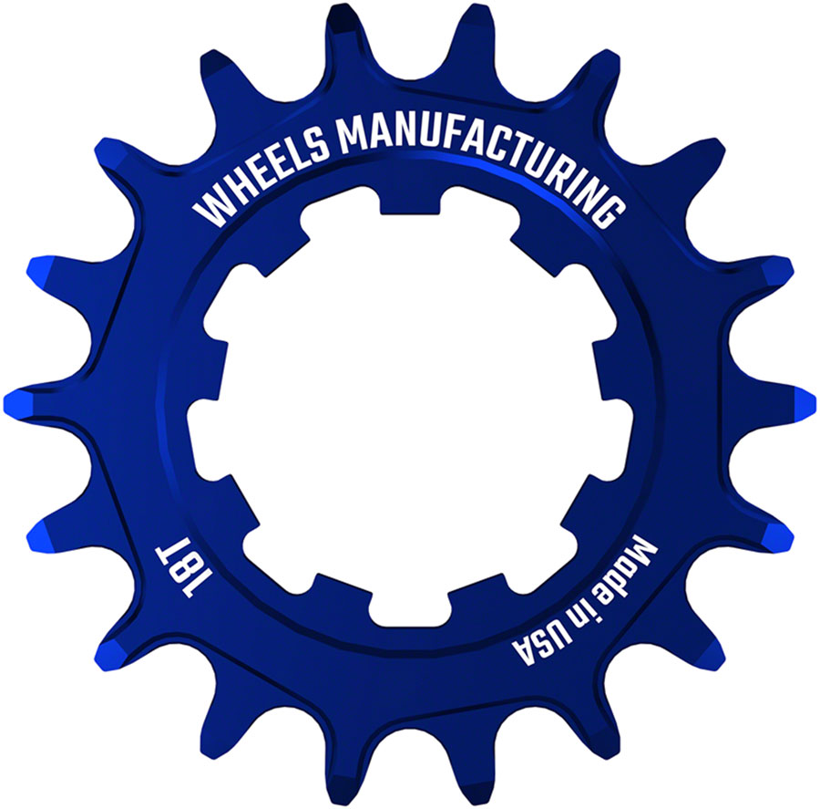 Wheels Manufacturing SOLO-SPEED Cog - 18t Fits SOLO-SPLINE SOLO-XD kits Blue