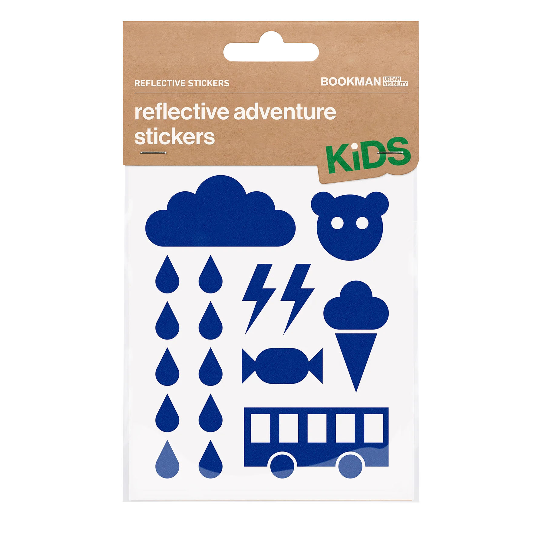 Bookman Visibility Reflective Stickers Adventure Blue Bookman Visibility Reflective Stickers Adventure Blue