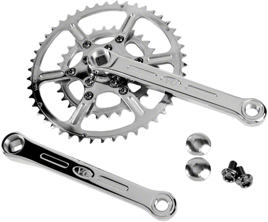Velo Orange New Rando Crankset - 8/9/10-Speed 46/30t 50.4 BCD Square Taper JIS Spindle Interface Polished Stainless